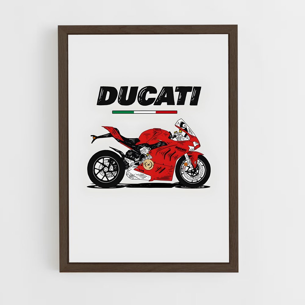 ducati-9 cadre Bois foncé