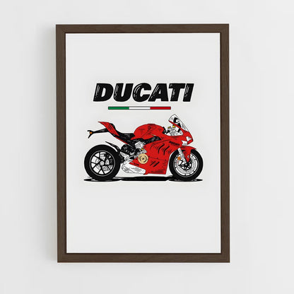 ducati-9 cadre Bois foncé
