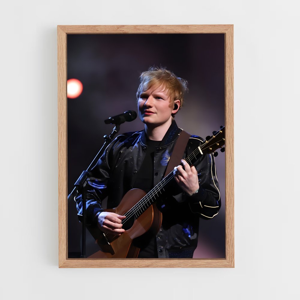 ed-sheeran-1 cadre Bois clair