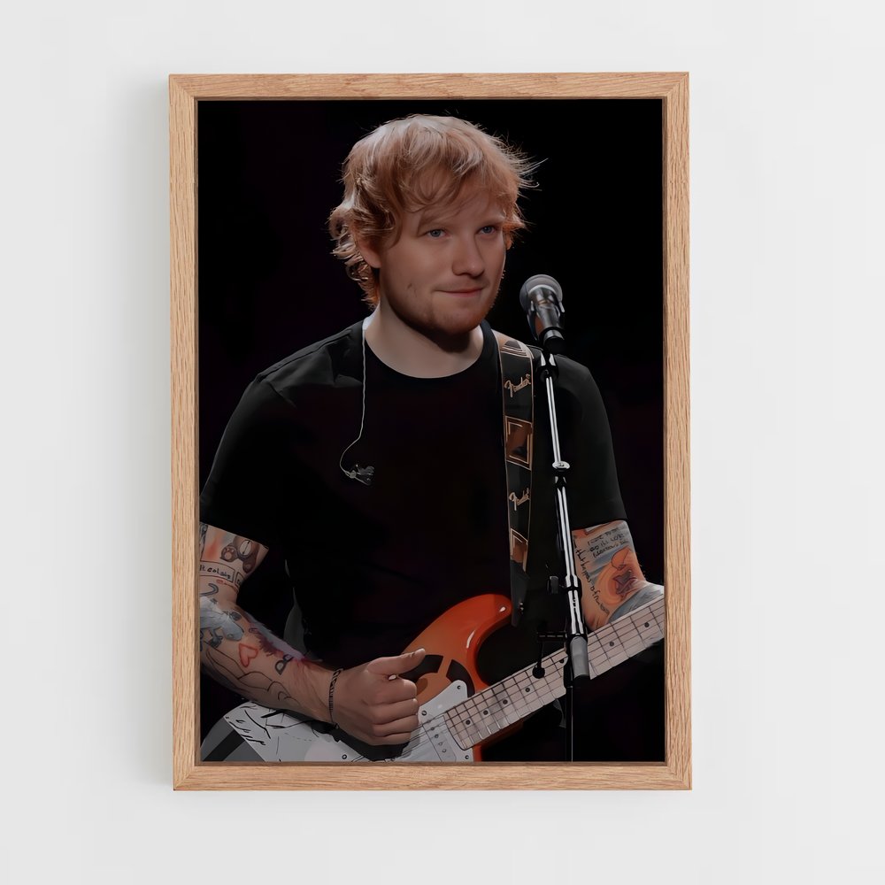 ed-sheeran-2 cadre Bois clair