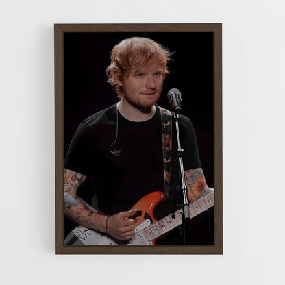 ed-sheeran-2 cadre Bois foncé