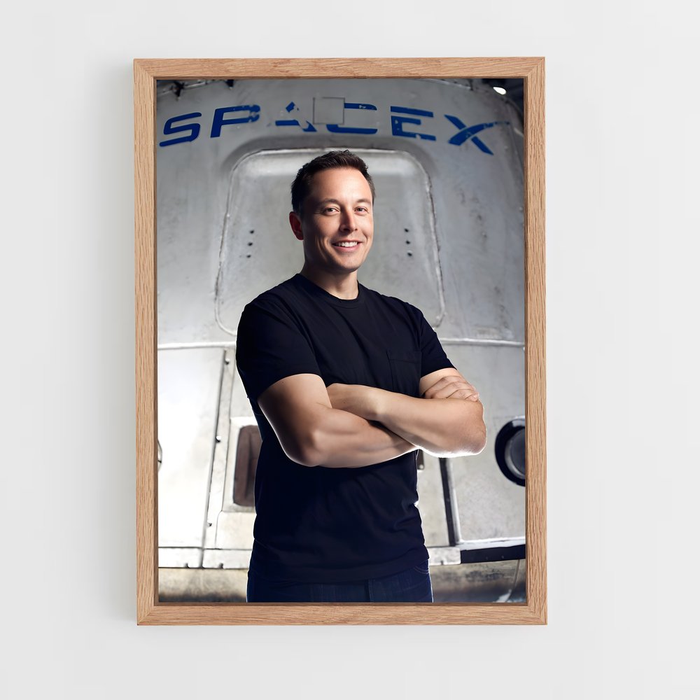 elon-musk-6 cadre Bois clair