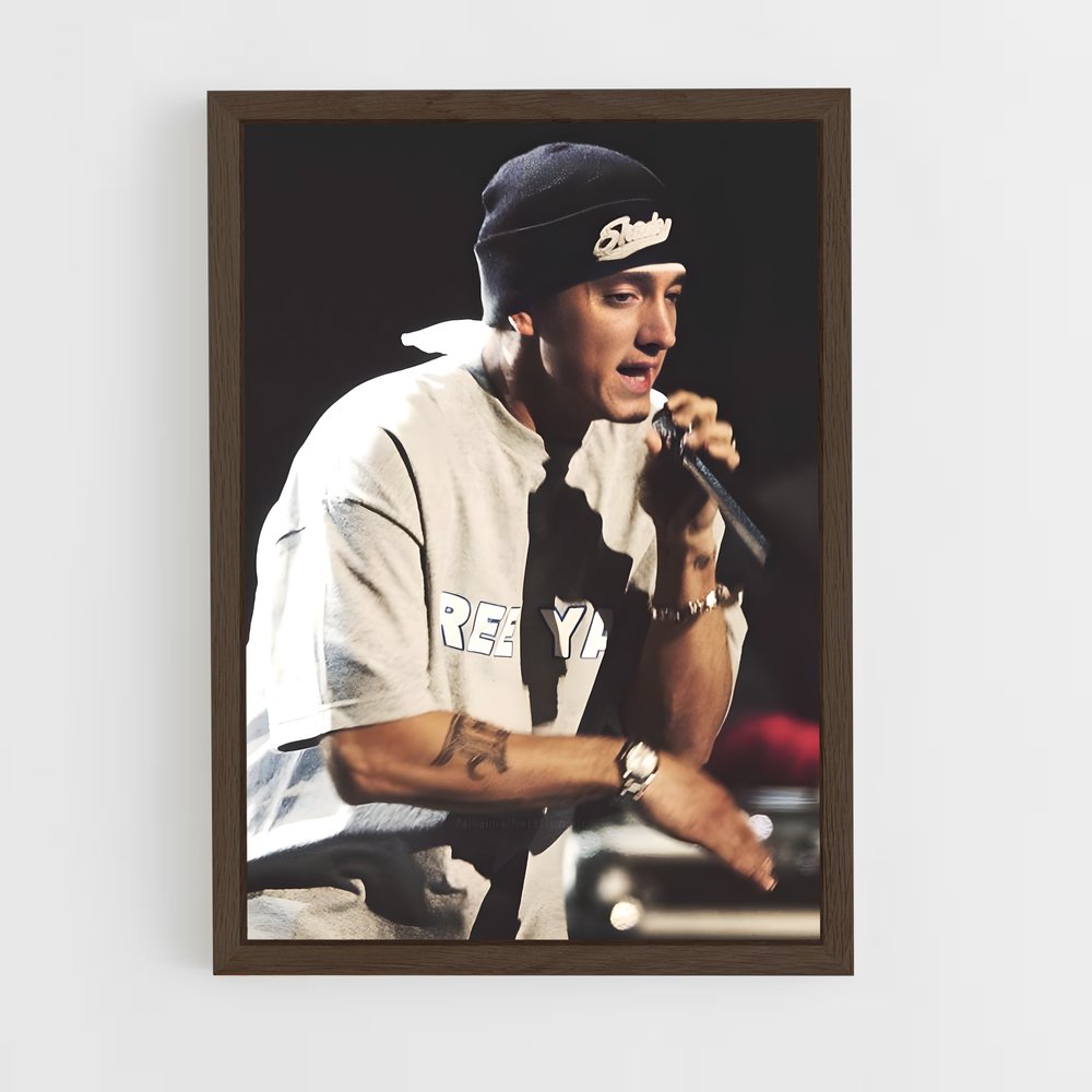 eminem-14 cadre Bois foncé