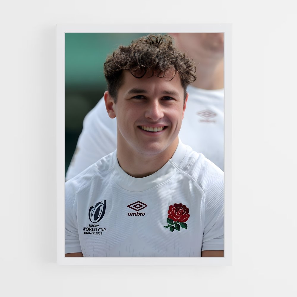 england-rugby-6 cadre Blanc