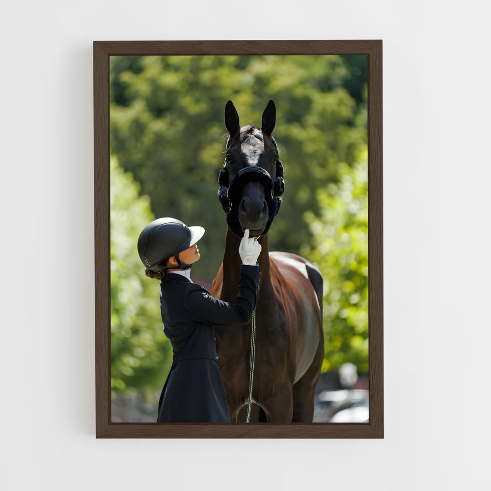equitation-11 cadre Bois foncé