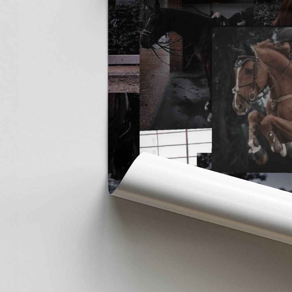Reiten-Collage-Poster