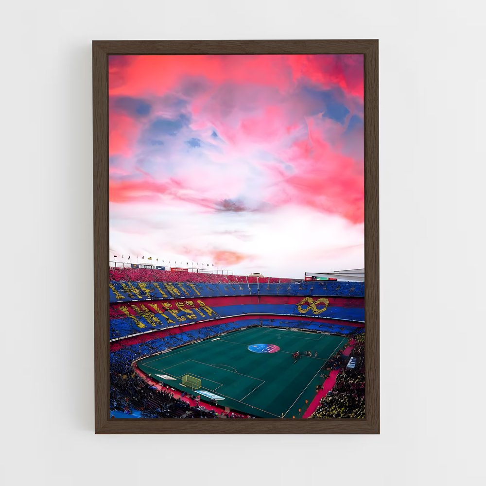 fc-barcelona-1 cadre Bois foncé