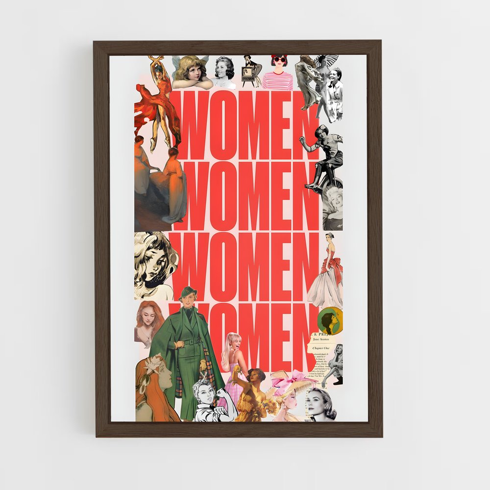 feminist-4 cadre Bois foncé