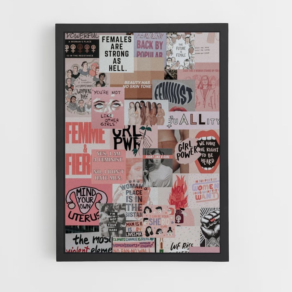 Feministisches Collage-Poster