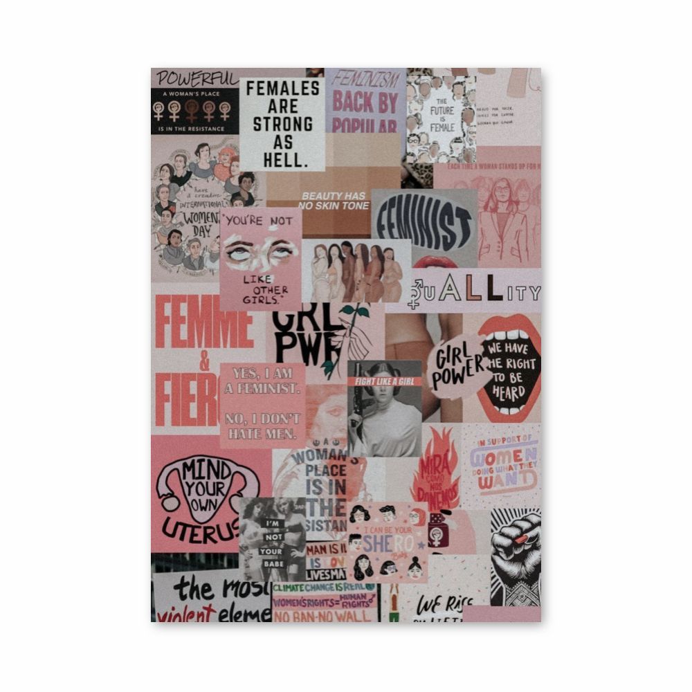 Feministisches Collage-Poster