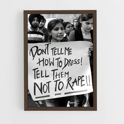 feminist-7 cadre Bois foncé