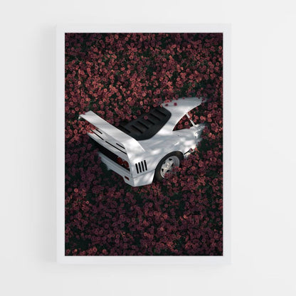 Poster Ferrari F40 Blumen