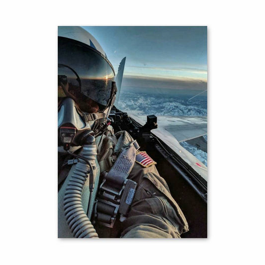 Poster Pilote de chasse Montagne