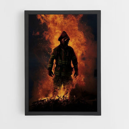 Feuerwehrmann-Feuerplakat