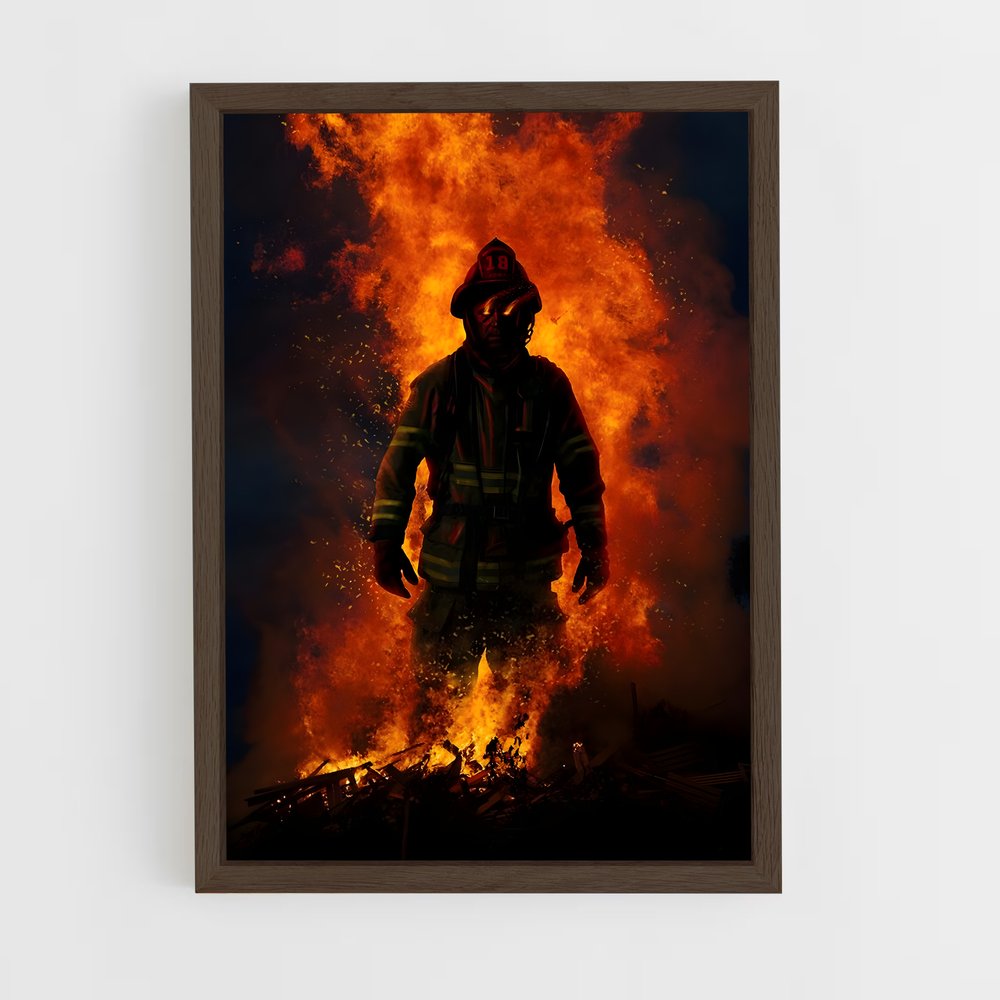 fireman-1 cadre Bois foncé