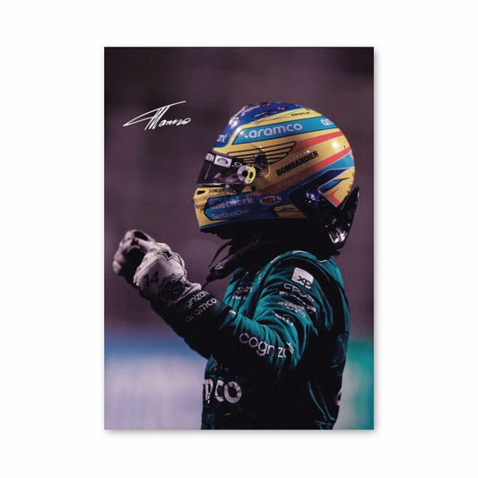 Poster Fernando Alonso Unterschrift