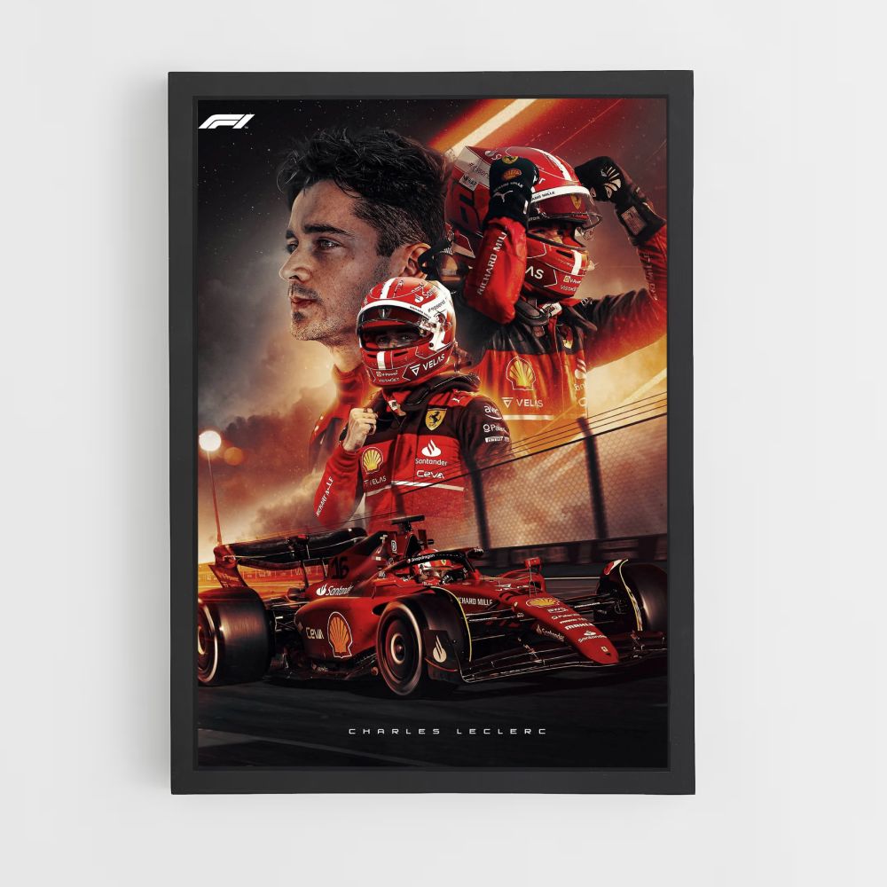 Poster Charles Leclerc F1