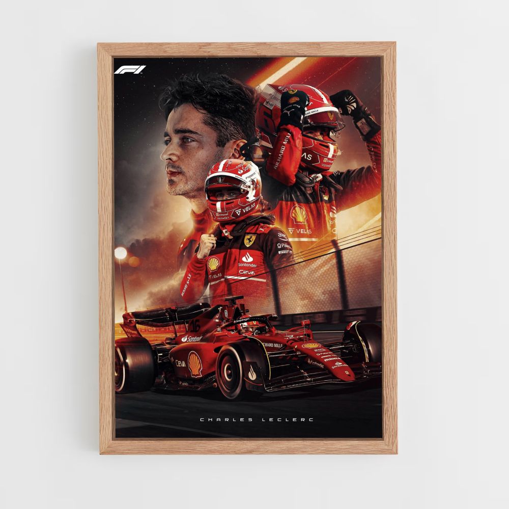 Poster Charles Leclerc F1