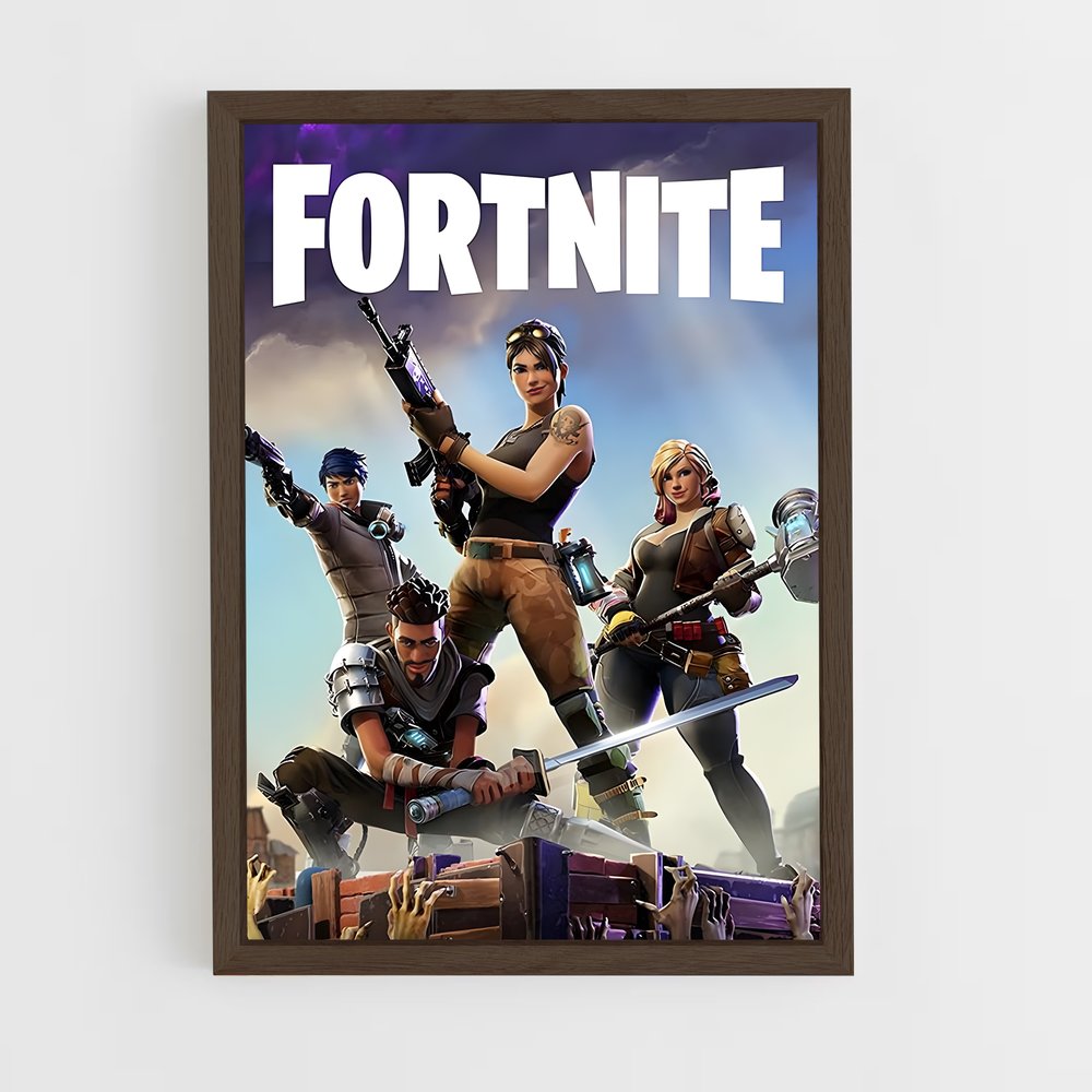 fortnite-5 cadre Bois foncé