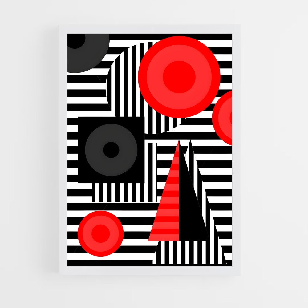 geometric-5 cadre Blanc