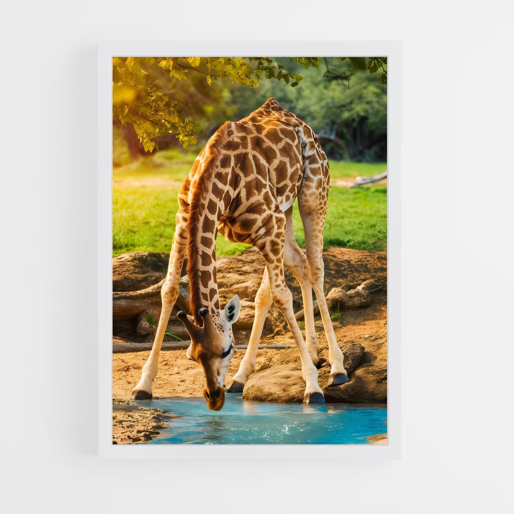 giraffe-4 cadre Blanc