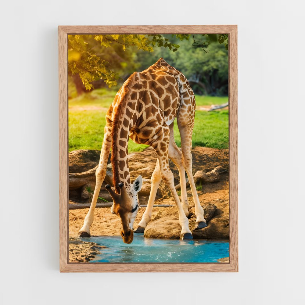 giraffe-4 cadre Bois clair