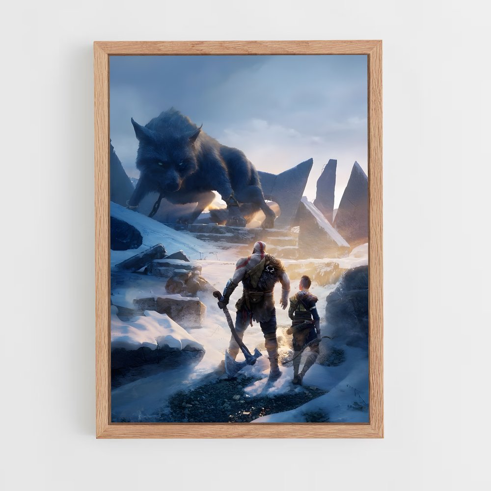 god-of-war-11 cadre Bois clair