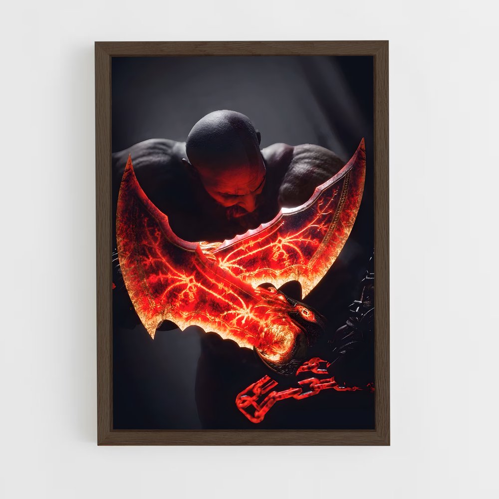 god-of-war-12 cadre Bois foncé