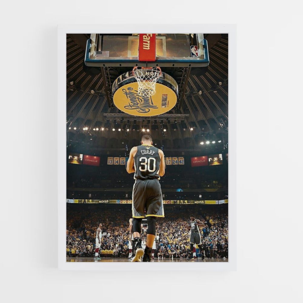 Poster Golden State Warrior Schwarz