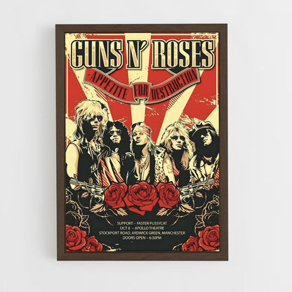 guns-n-roses-1 cadre Bois foncé