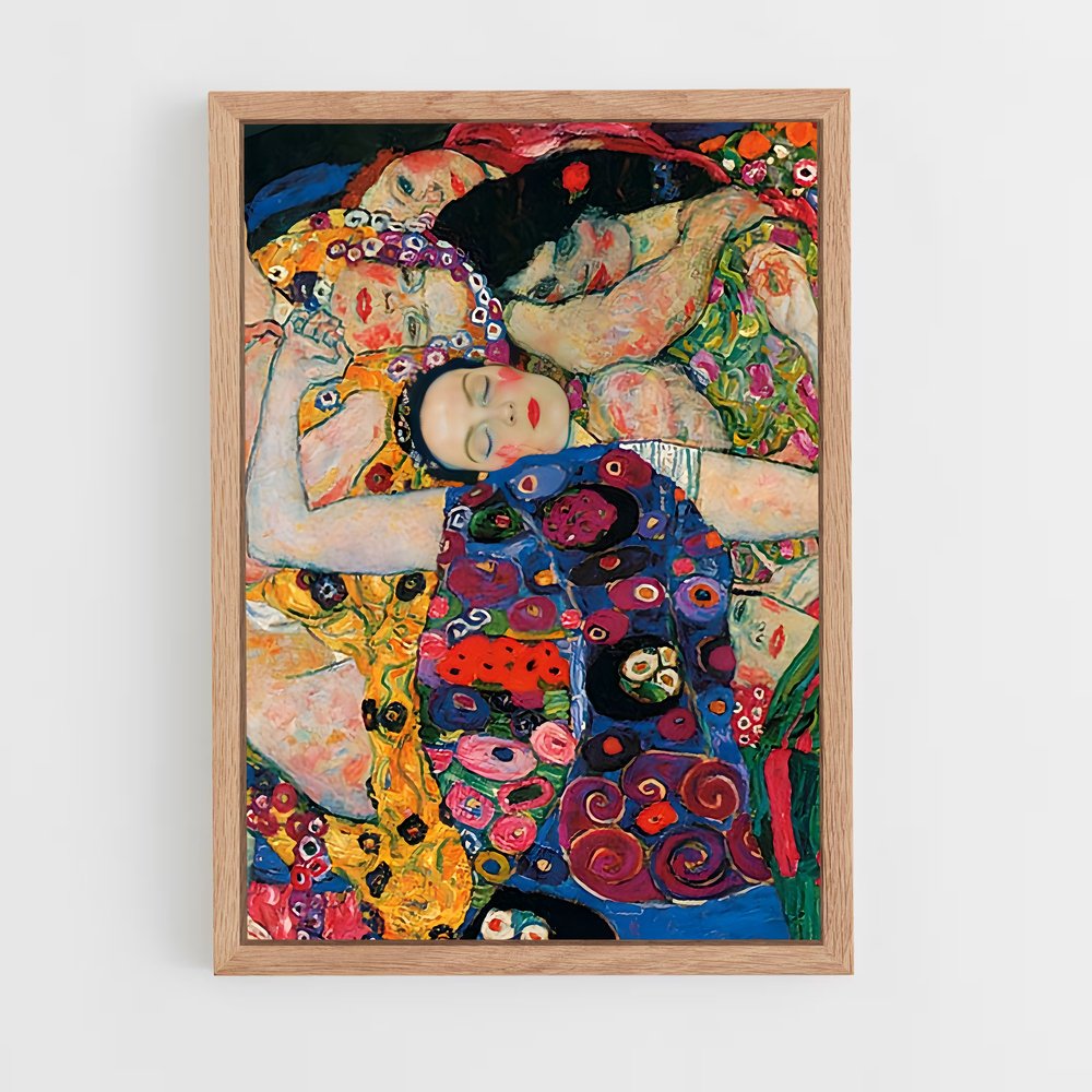 gustav-klimt-1 cadre Bois clair