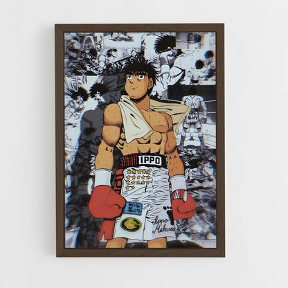 hajime-no-ippo-11 cadre Bois foncé
