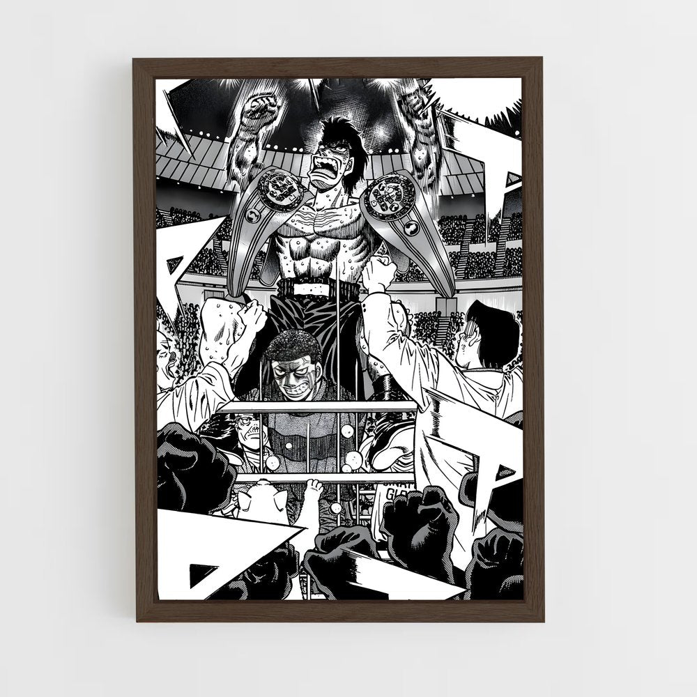 hajime-no-ippo-12 cadre Bois foncé