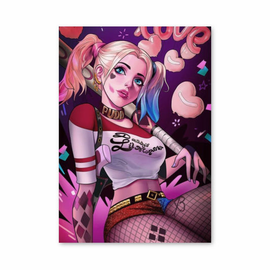 Harley-Queen-Cartoon-Poster