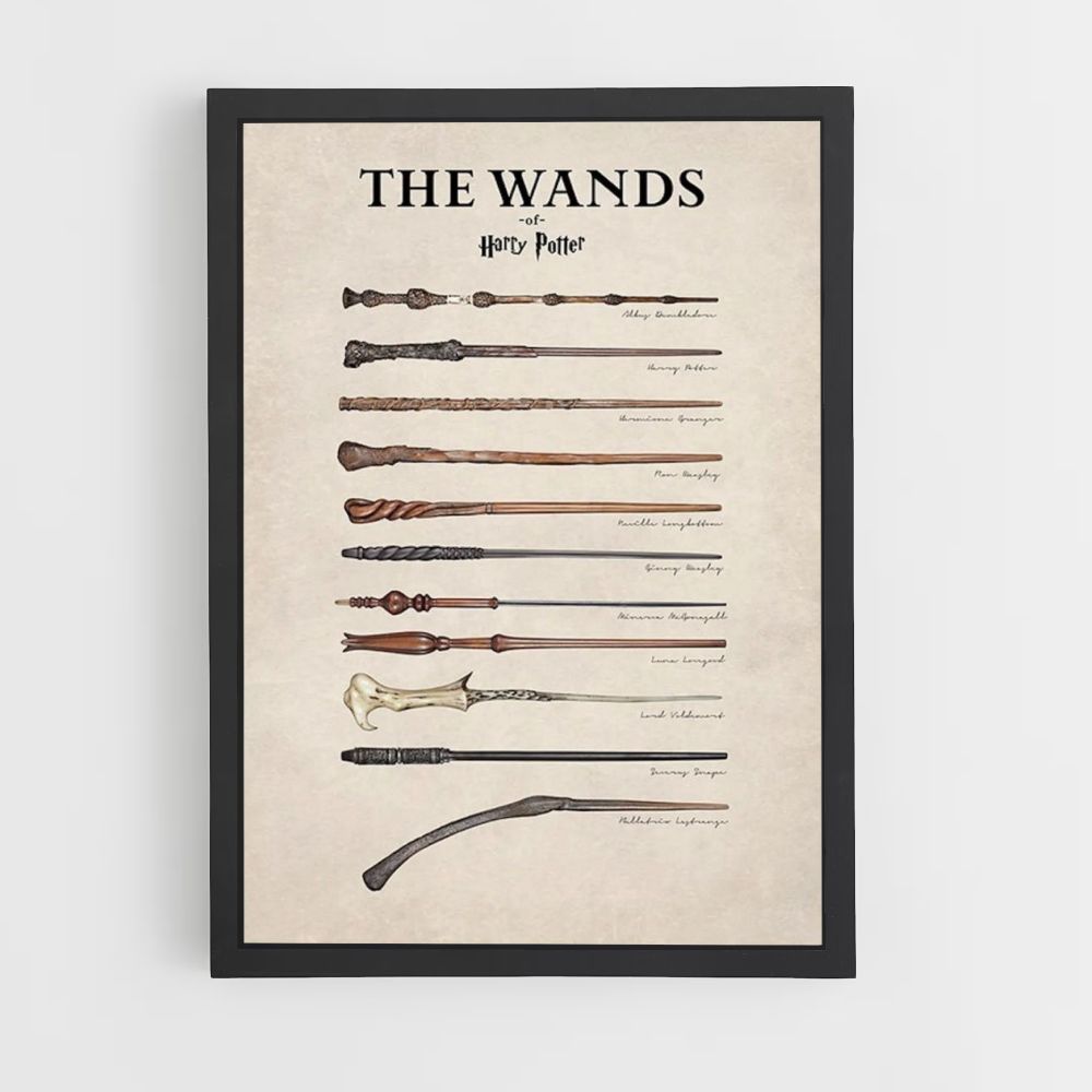 Harry Potter Zauberstäbe Poster