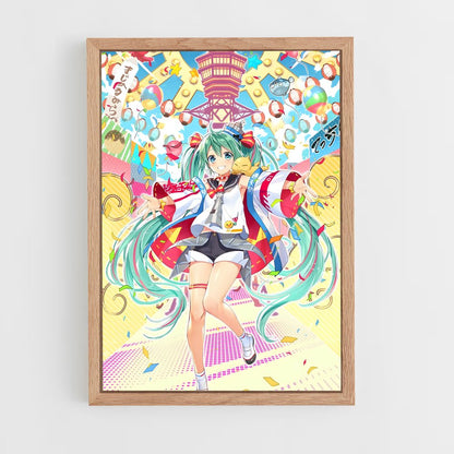 hatsune-miku-2 cadre Bois clair