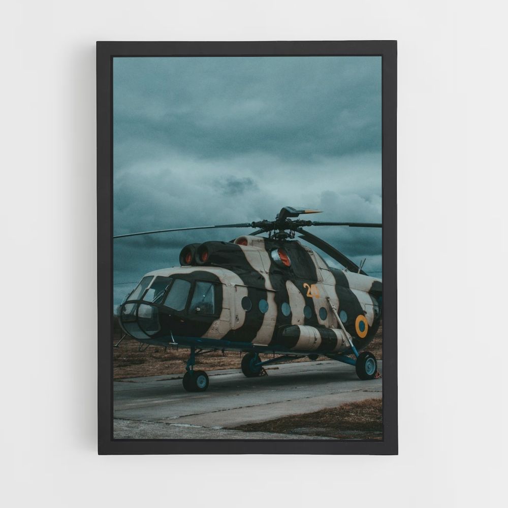 Tarnhubschrauber-Poster