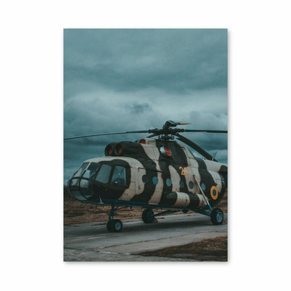 Tarnhubschrauber-Poster