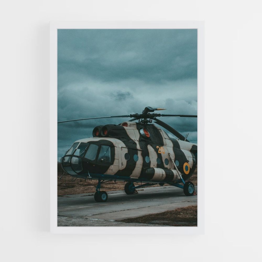 Tarnhubschrauber-Poster