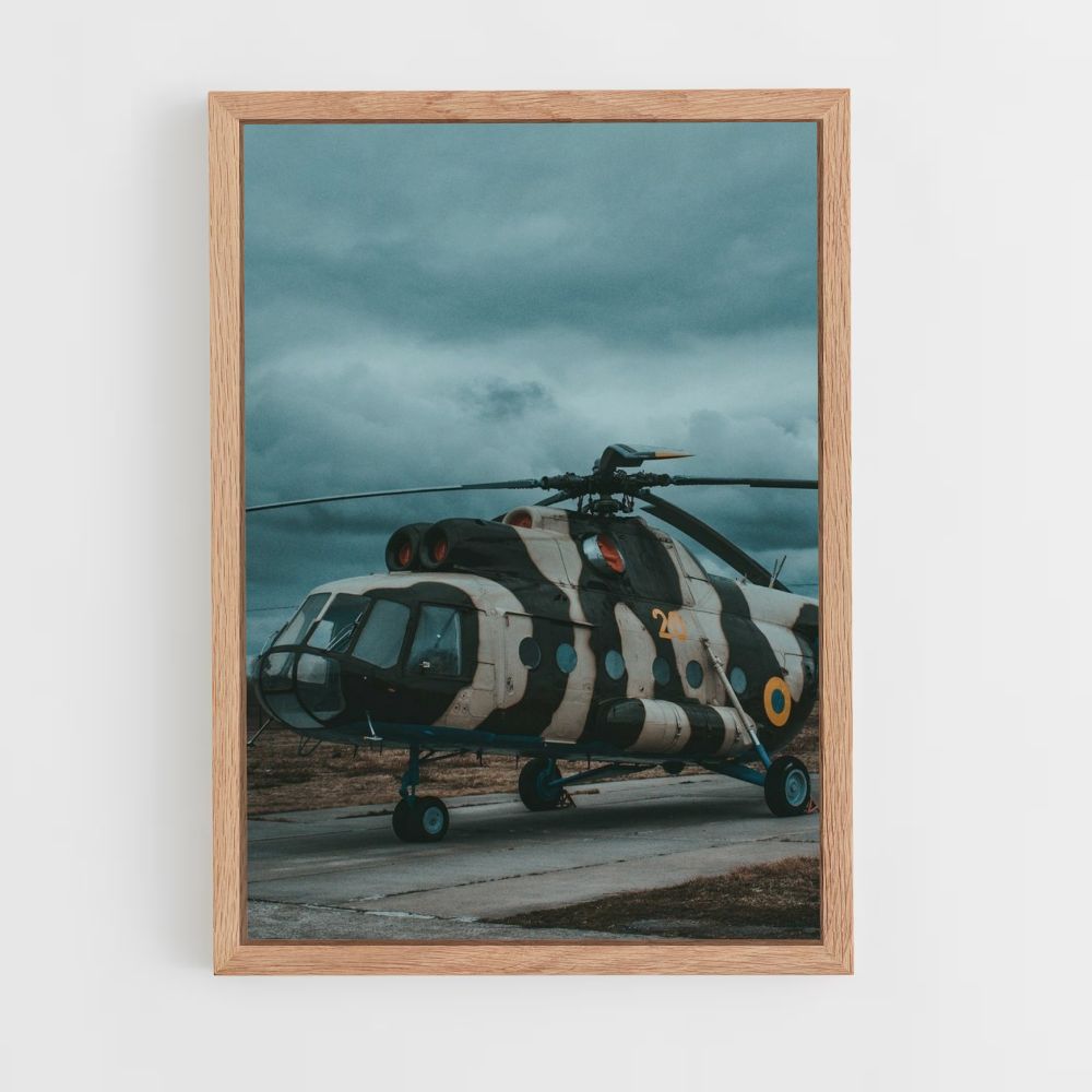 Tarnhubschrauber-Poster