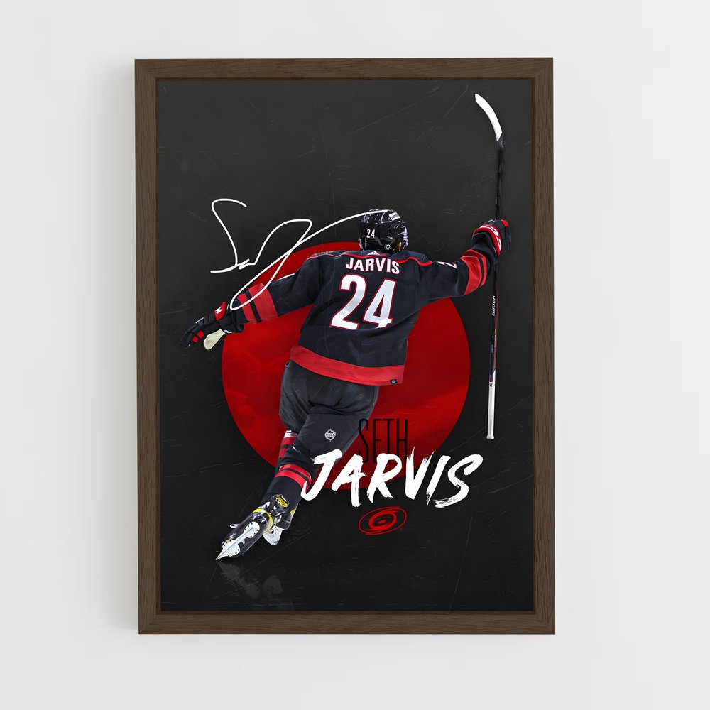 hockey-30 cadre Bois foncé