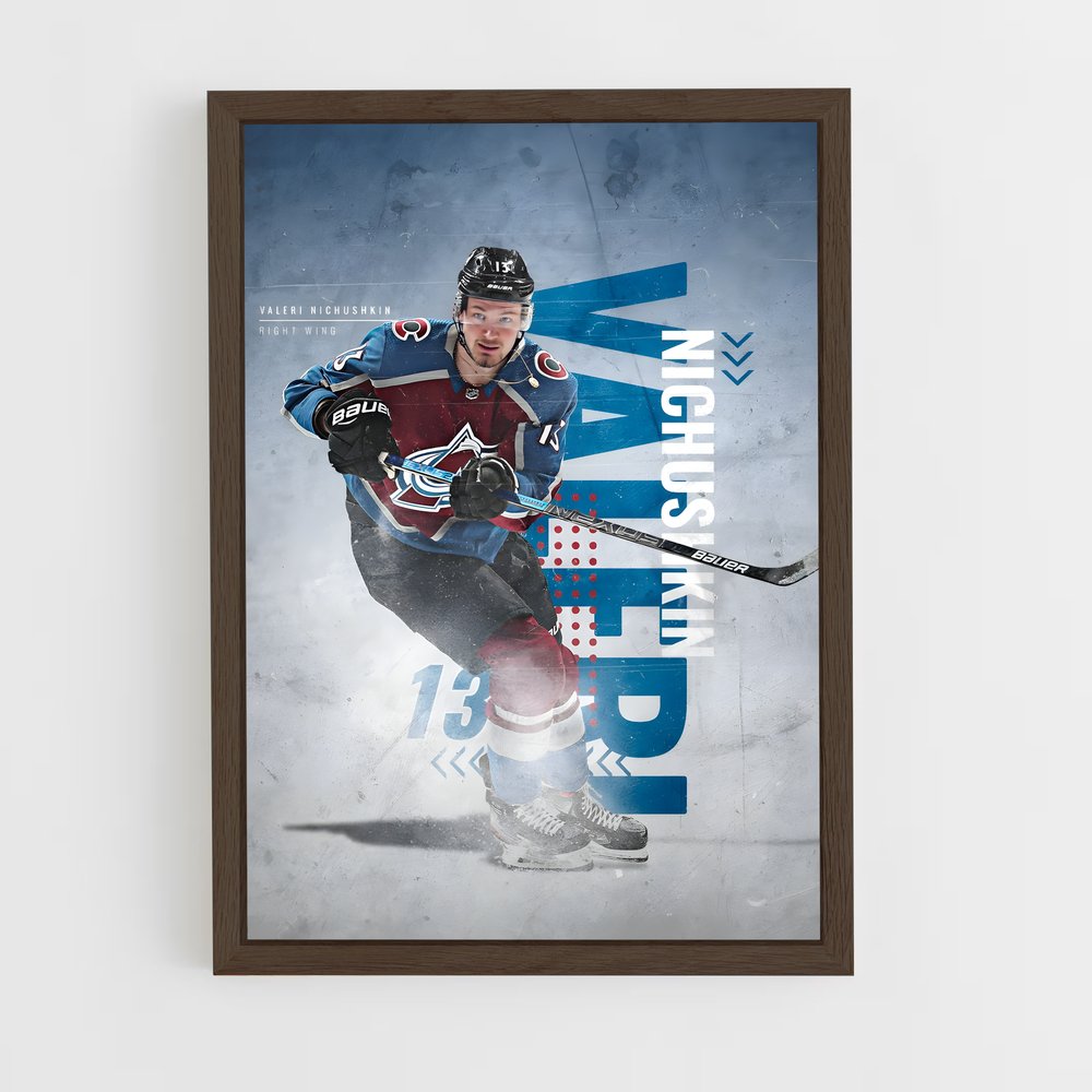hockey-31 cadre Bois foncé