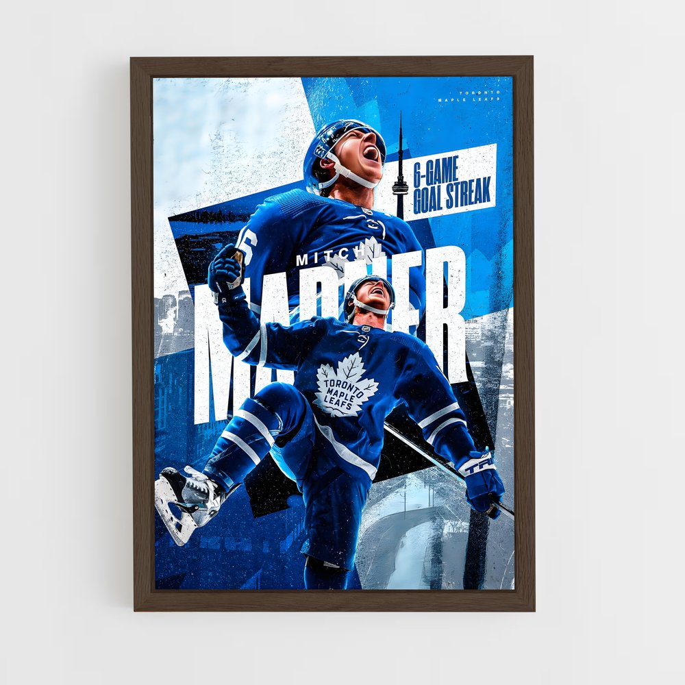 hockey-34 cadre Bois foncé