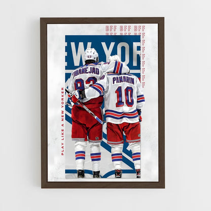 hockey-38 cadre Bois foncé