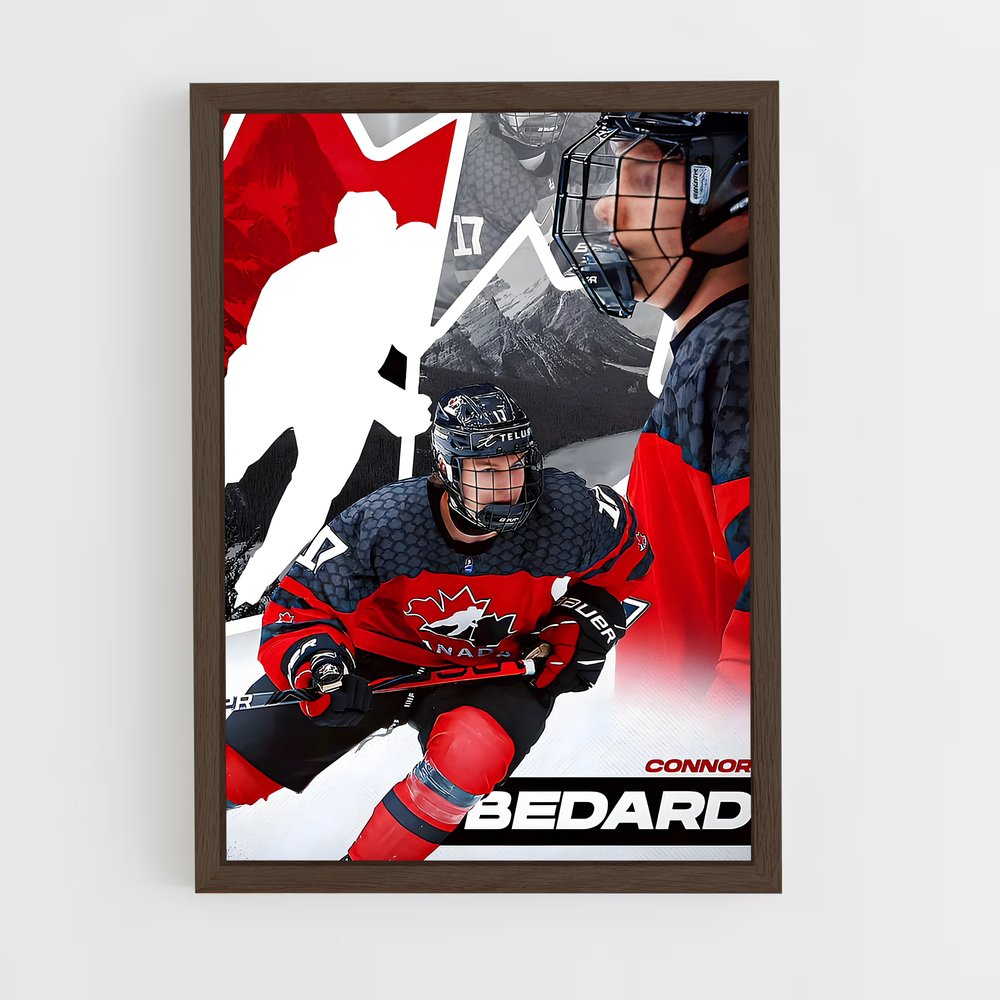 hockey-39 cadre Bois foncé