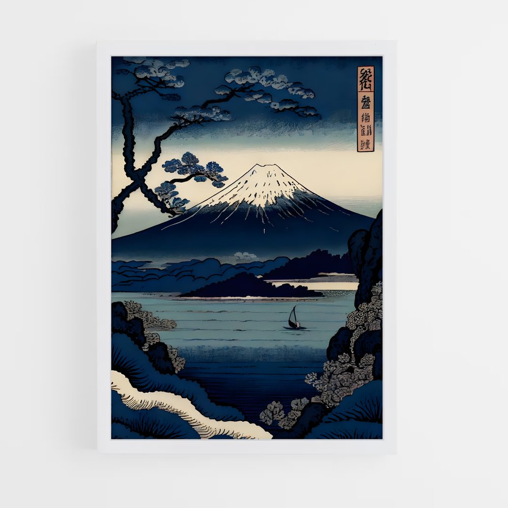 hokusai-4 cadre Blanc