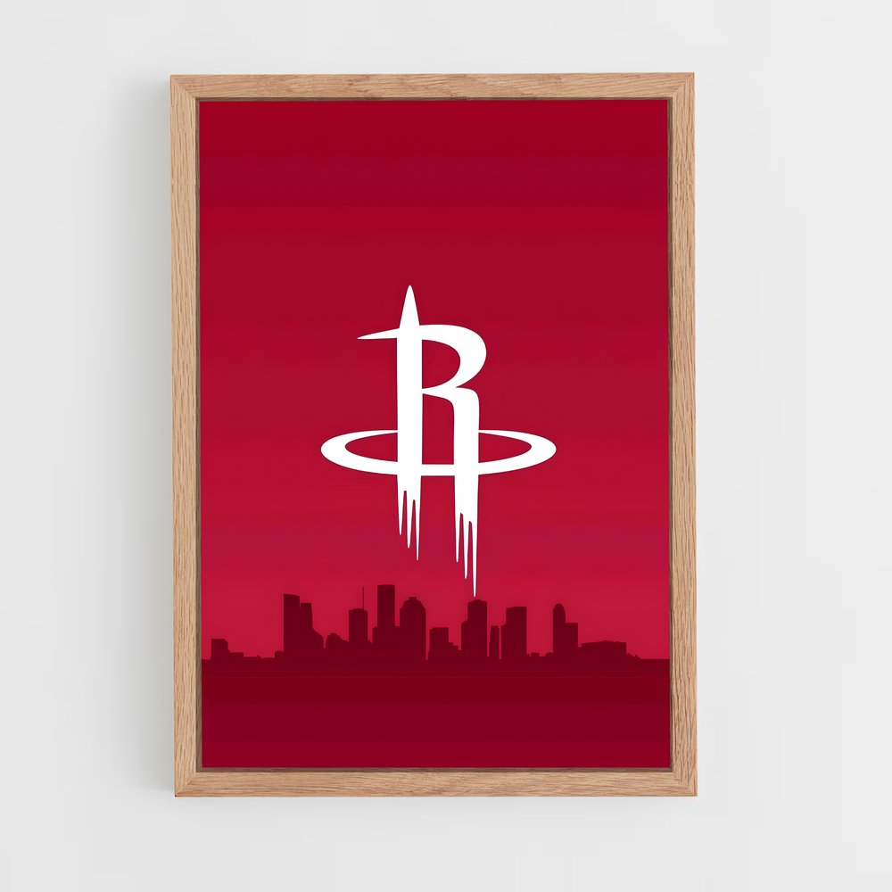 houston-rockets-16 cadre Bois clair
