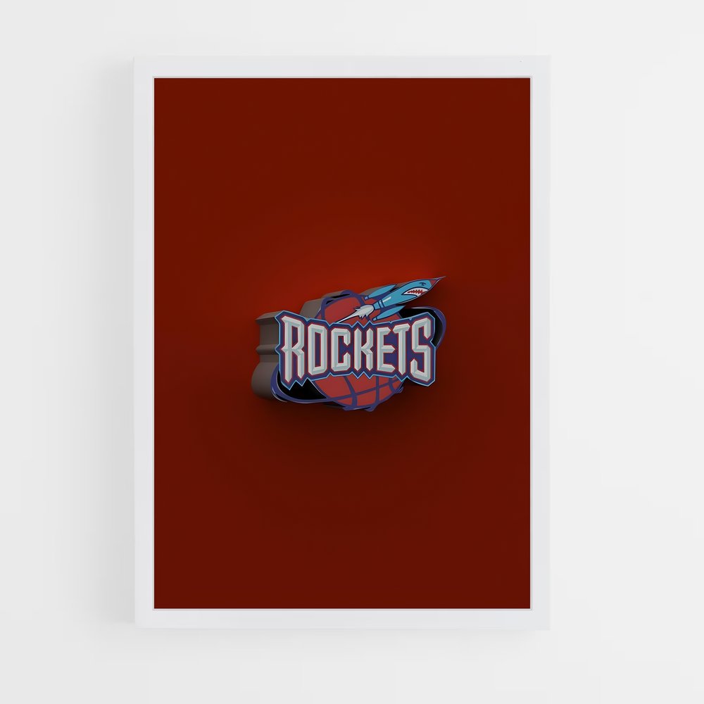 houston-rockets-8 cadre Blanc