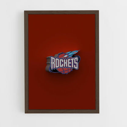 houston-rockets-8 cadre Bois foncé