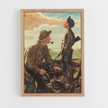 hunter-4 cadre Bois clair